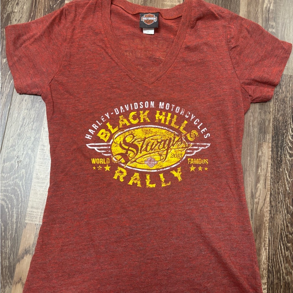 Harley-Davidson Orange Tee with Logo Patch